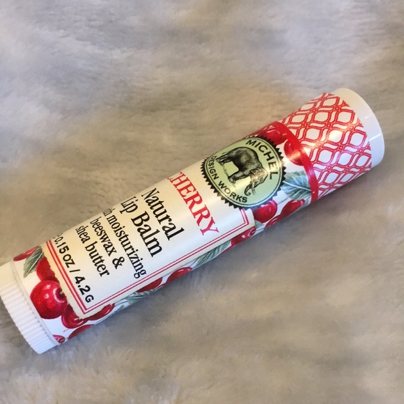 Michel Design Works Cherry Lip Balm NWT .15 oz moisturize shea butter bees wax - Picture 2 of 13